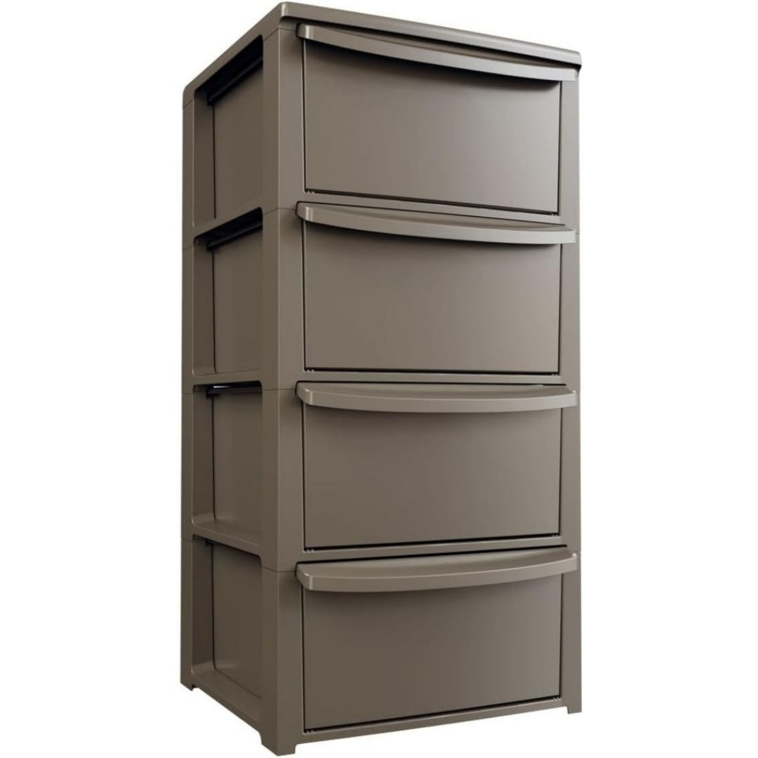 Commode en Plastique, Finition Marron