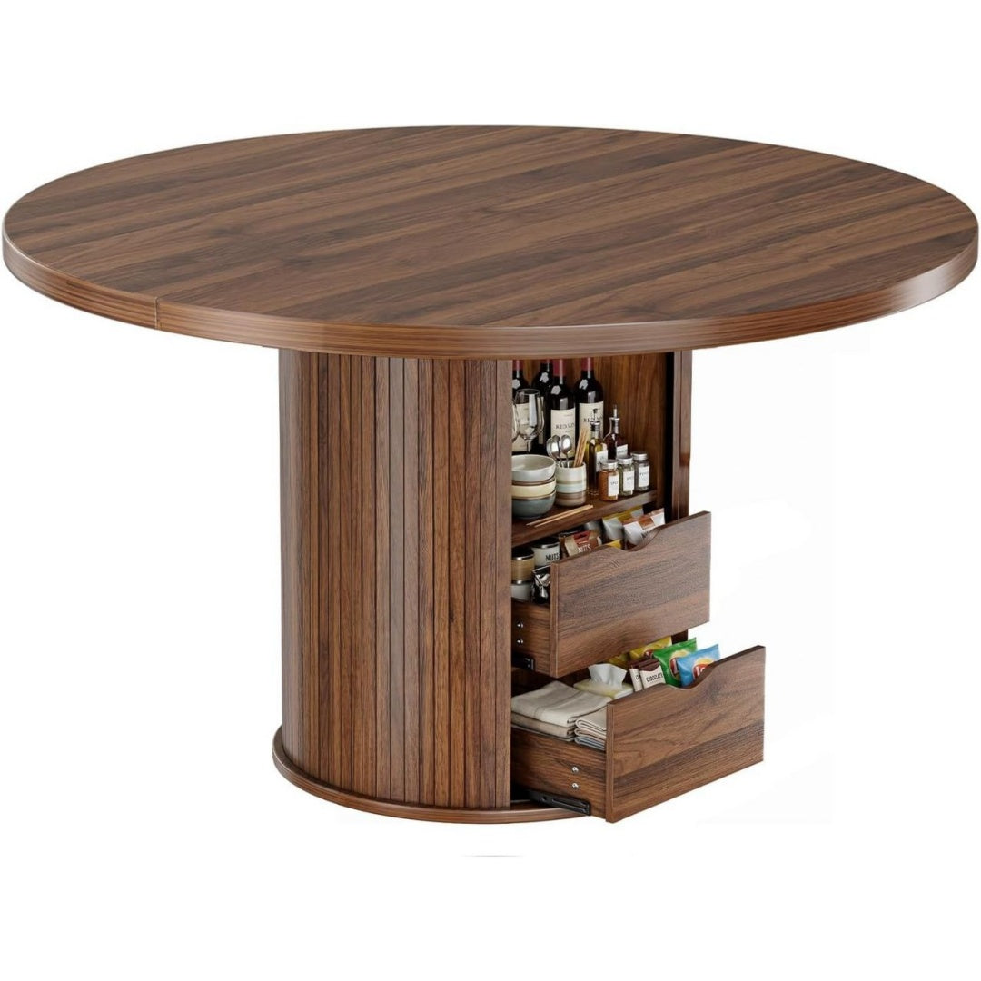 Table a Manger en Bois de Noyer, Resistance 136 kg