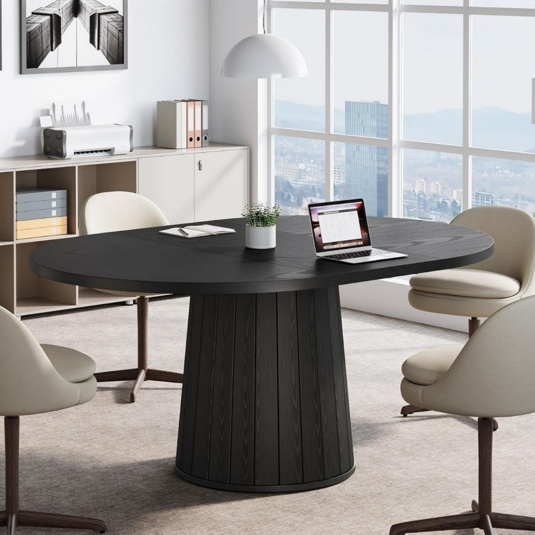 Bois d'Ingenierie Naturel, Table d'Ordinateur / Bureau Design Moderne