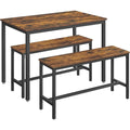 Table a Manger en Acier - Ensemble de meubles pour 4] Cet ensemble de salle a manger comprend une table et 2 bancs