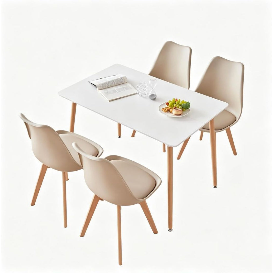 Fauteuil en Bois de Hetre de Couleur Marron Cafe