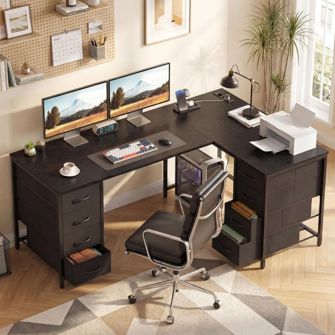 Bureau en Metal, Finition Blanc