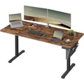 Bureau en Panneau d'Agglomere, Finition Marron
